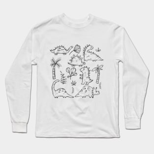 dinosaurs, dinosaurs were alive a long time ago Long Sleeve T-Shirt